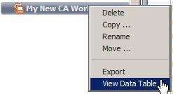 Switching from the Series List to a Data Table The View Data Table option of the
