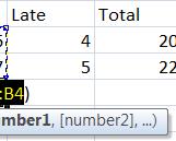 In Cell D3 the formula has been written "=SUM(B3:C3)" o The = sign tells Excel that a formula is