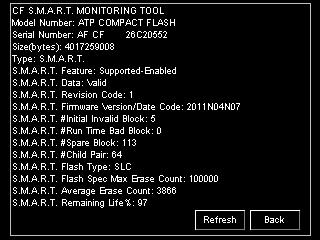 CHAPTER 6: USING THE EPM 9900P METER S TOUCH SCREEN DISPLAY FIXED SYSTEM SCREENS CF S.M.A.R.T. Tool The EPM 9900P meter uses an Industrial grade, specialized compact flash disk drive.