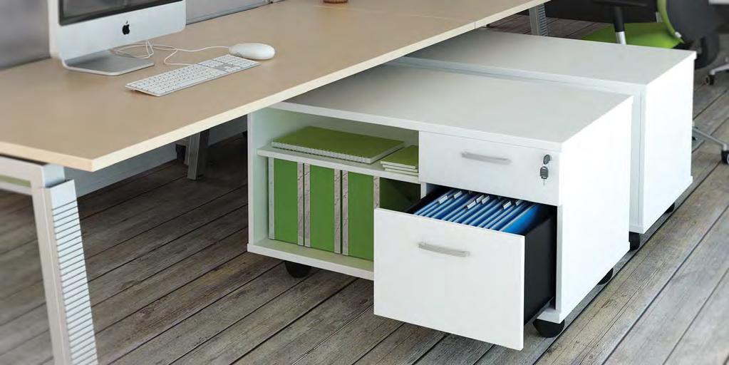 Single Sided Mobile Under Desk Personal Pedestal & Storage Unit This personal storage unit will accompany your bench desking day to day working life.