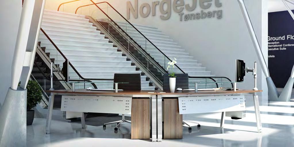 Radius Reception Desking Radius reception desks can be used alone or paired in a larger reception area. The workstations are freestanding and can be moved with ease.