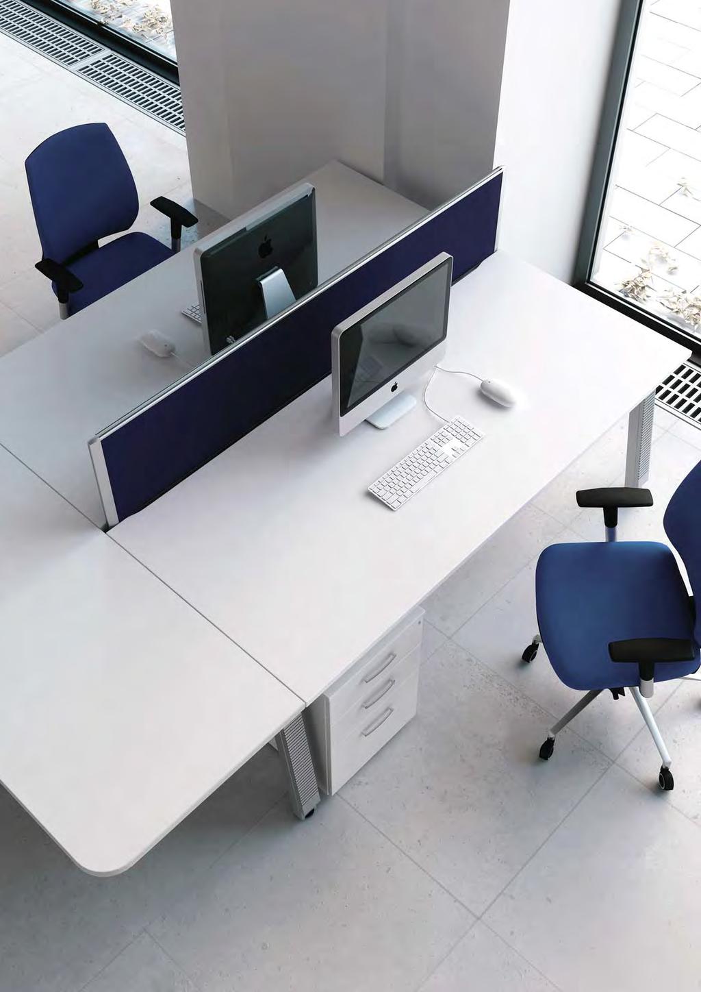 Double Bench Double Bench workstations share components reducing the number of legs required.