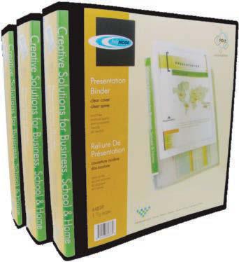 5 6-20583-64833-0 12/24 64843 2 6-20583-64843-9 12/24 Black Presentation Binder Clear Cover and Clear Spine.