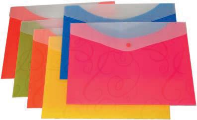 SWIRL Poly Envelope, 2 pockets, Button closure, Letter Size 13 1/2