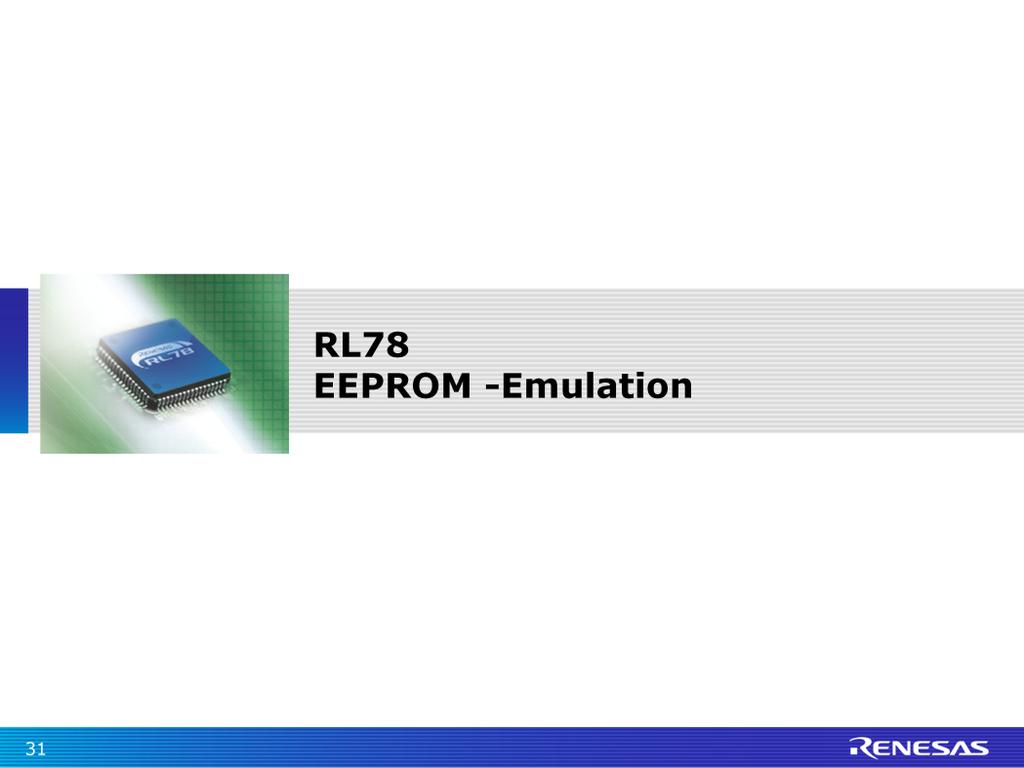 And finally a few words on the EEPROM Emulation