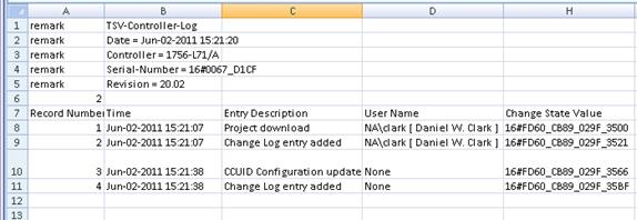 New in Logix v20 Controller Change Detection The Audit Value is stored in every Controller Log entry FactoryTalk AssetCentre (in version 4.