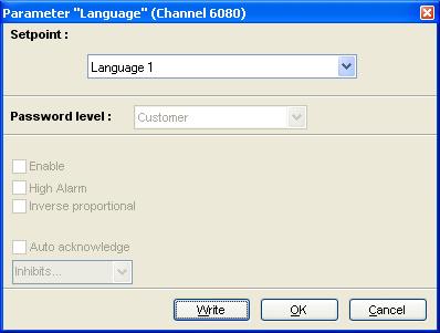 Select Language 1 and click OK to start the text