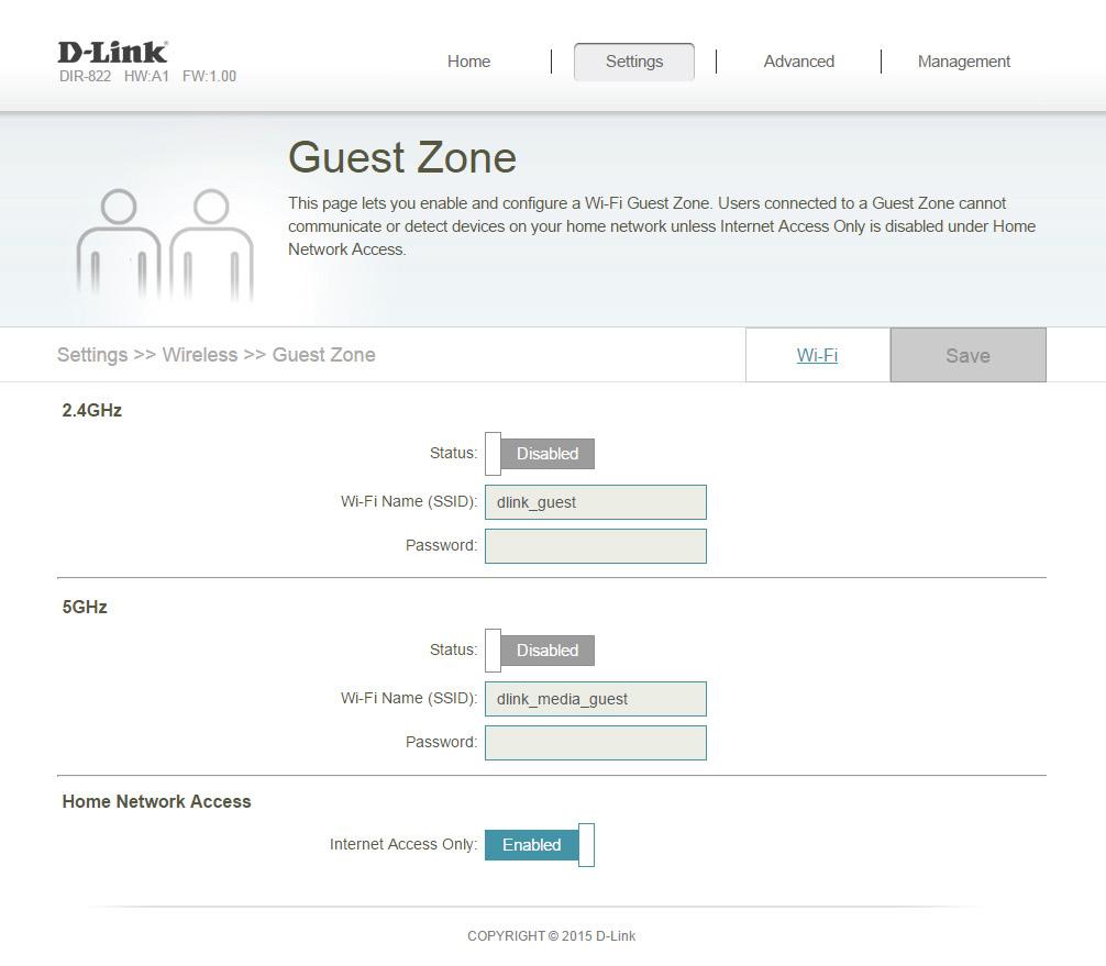 Section 3 - Configuration Guest Zone A Guest Zone is a temporary zone that can be used by guests to access the Internet. Guest Zones are separate from your main wireless network.