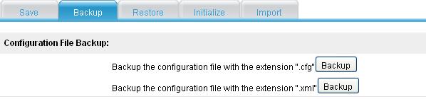 Backing up the next-startup configuration file Configuration file backup allows administrators to: View the next-startup configuration file (including.cfg and.xml files).