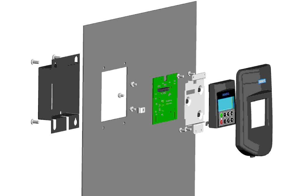 MICROMASTER 4 Options door mounting kit BOP or AOP can be used Watertight front panel (IP56 degree of protection) Version for