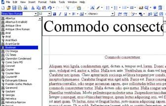 Changing fonts WordPerfect lets you customize a document by changing the font appearance.