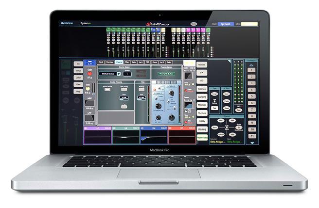 Laptop & Tablet Control Surfaceless Mixing dlive Director is a multi-platform editor and control