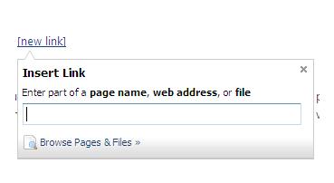 3) Create a link to an outside URL address OR a page/file within your wiki a) Can add a link as is (entire url address) Have cursor where you want to enter link, click Add Link,