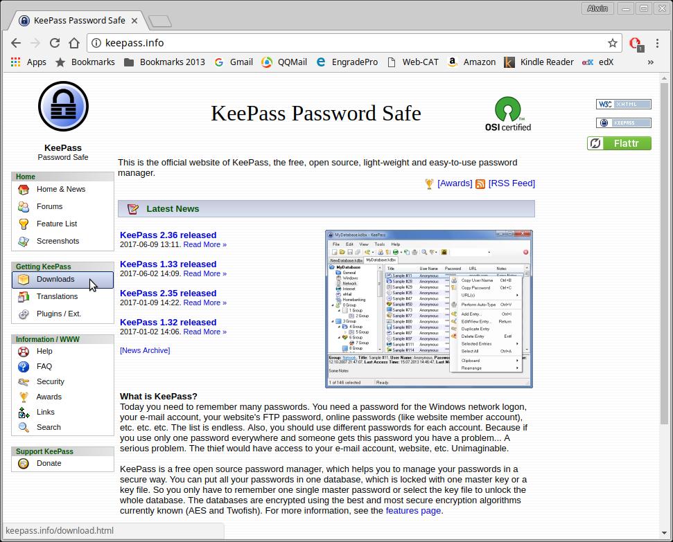Installing the KeePass Password Manager: Windows Operating Systems Go to the KeePass website