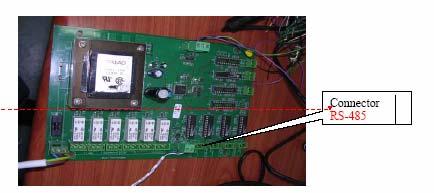Locate the RS485 connections on the controller control panel (electronics card on the controller door) and the 4 to 20 ma module, Figure 1 and Figure 2. 7.