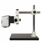 Available with platform base, or mounted directly to the work surface. Ergo stand Small footprint providing exceptional stability for high magnification use.
