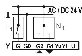 SQV..P.. Dimensions See "Dimensions" (page 13) Accessories Potentiometer ASZ7.6/1000 0 1000 Ω ± 20% Voltage AC / DC 24 V Load < 1 W Double auxiliary switch ASC10.