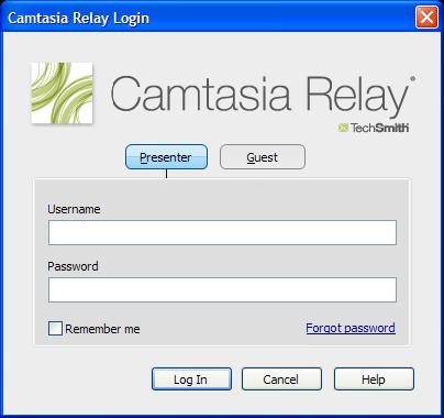 Updated 02/27/12 Camtasia Relay allows users to quickly create and publish lectures and presentations occurring on computer screen with an audio recording or narration.