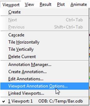 In the menu bar click on Viewport Viewport Annotations Options a.