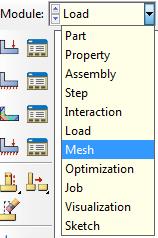 15. In the icon panel switch the Module to Mesh and switch the Object: from