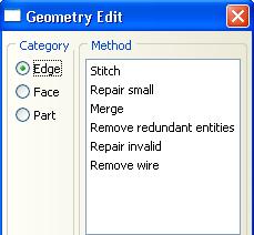 geometry: Repair part by merging small