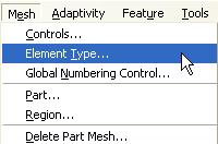 Assigning Element Types The available element types depend on the geometry of your model You can assign the element type either before or after you create the mesh Different element types can be