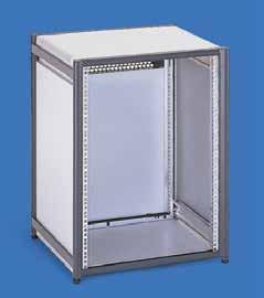Vertiv Knürr DoubleProRack 19" Enclosure without Front Door Description For components compliant with IEC 297-3. Side covers and rear panel may be removed.
