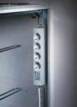 socket strips with screw-on points on the vertical extrusion or on the rear panel (see