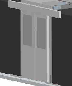 Vertiv SmartAisle Sliding-door Prepared for Automatic Door Closers CAC20001 Description Used in cold aisle containment for aisle widths: 1200 / 1500 / 1800 mm (± 50 mm). Quick and easy mounting.