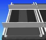 A Support bracket C Center panel insert MEC20200 Secures corner piece at the top of the rack. Quick and easy mounting. Suitable for both MIR2 and DCM racks.
