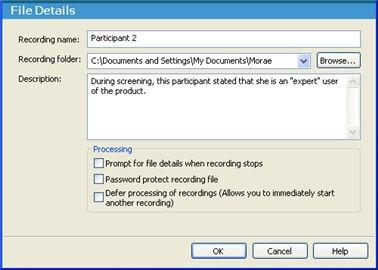 (optional.) You can also choose processing options in this dialog box.