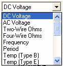 Getting Started with BenchLink Data Logger 3 1 DC Voltage. To change the measurement function, click on the word DC Voltage in the Measurement Function column.