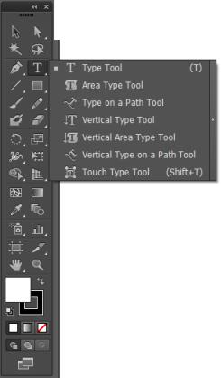 Exploring the Illustrator Workspace Type submenu