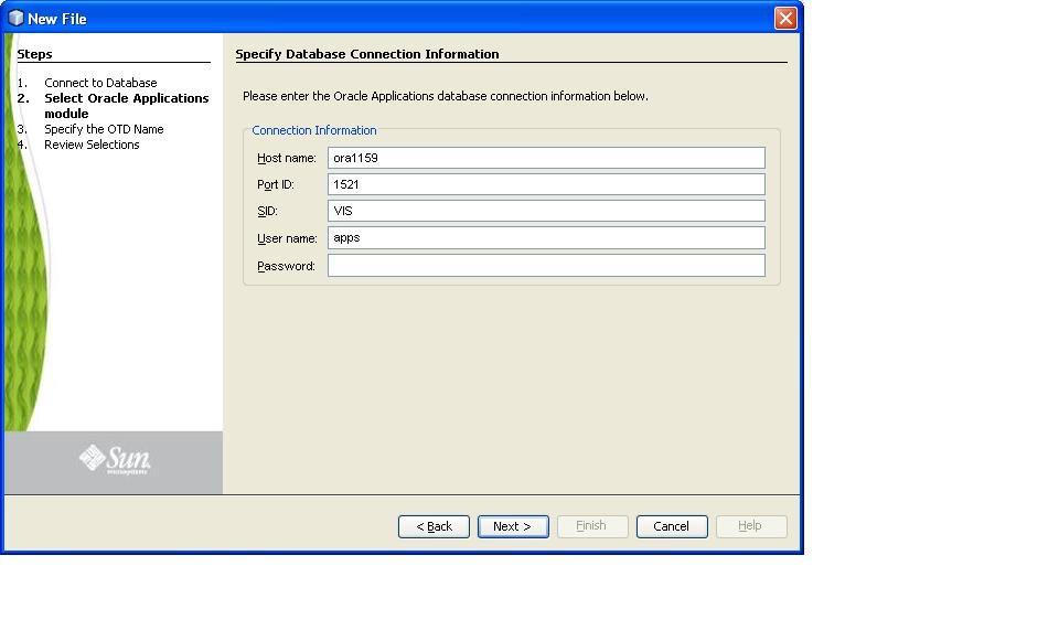 Using the Oracle ApplicationsWizard and JCA AdapterTooling with an EJB Project 10