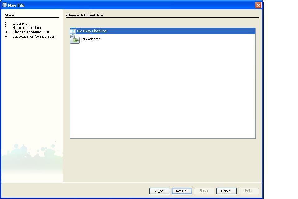 Using the Oracle ApplicationsWizard and JCA AdapterTooling with an EJB Project 16 Edit the Inbound File JCA