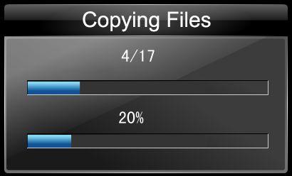 4. Files will be copied to the unit after checking. 5. The copy result will be given when completing.