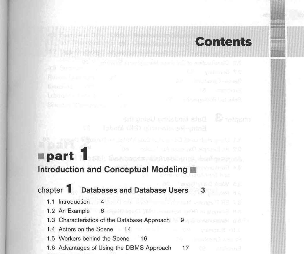 >duction and Conceptual Modeling M iter 1 Databases and Database Users 3 I lntroduction 4!
