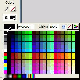 5. Select the color black (#000000) from the Fill Color Picker.