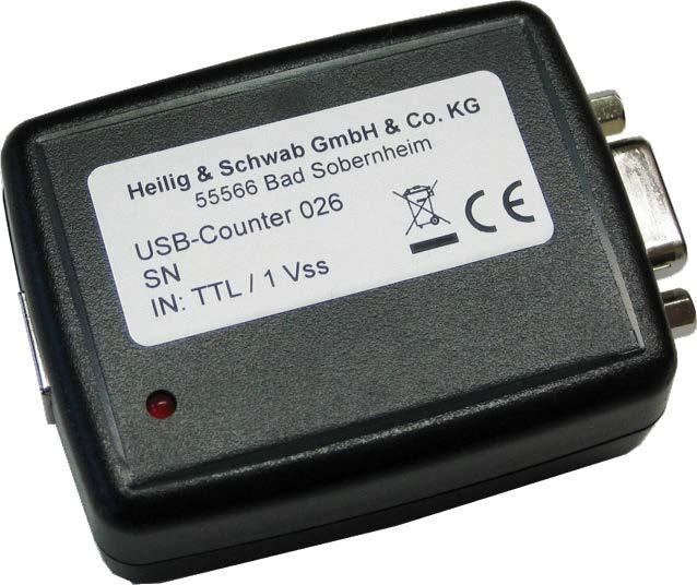 12 MINISCALE PLUS Accessories 12.1 MINISCALE PLUS Counter and Position Indicator 12.1.1 1-axis USB Counter 026 The USB counter 026 allows a MINISCALE PLUS or similar incremental encoder with TTL, 1