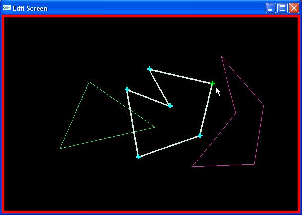 The Interface (The interface is described in detail in README.animgui) A few key points: (Shift + Left click) : add vertices.
