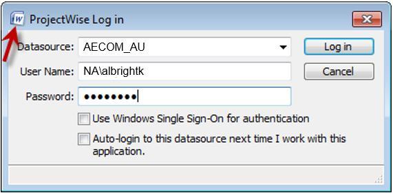0 Integrated Software Login For integrated software applications outside of ProjectWise, you will have to login to ProjectWise if you want to use any of the files in a