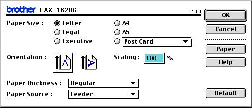 To print a document: 3 From the application software such as Presto! PageManager, click the File menu and select Page Setup.