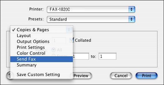 For Mac OS X users You can send a fax directly from a Macintosh application. 1 Create a document in a Macintosh application.