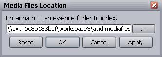 Configuring an Avid Interplay Media Indexer n In general, avoid connecting directly to the high level workspace name.