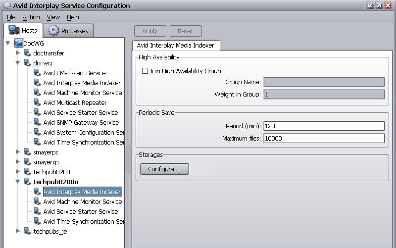 Configuring an Avid Interplay Media Indexer Configuring the Local Media Indexer to Index Local Drives n For information on configuring Media Indexer to index a P2 card, see Avid Interplay Software