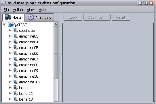 Avid Interplay Service Configuration Window Avid Interplay Service Configuration Window The Avid Interplay Service Configuration window is used to configure the parameters for each of the Avid