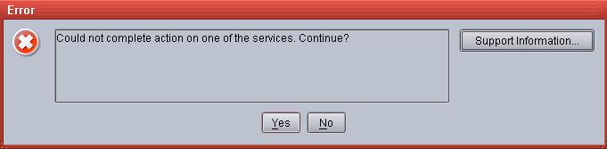 Cancelling the Start or Stop Service Action Configuring and Managing Workgroup Services The start or stop service action request happens quickly when the action is applied to an individual service so