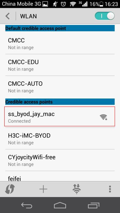 Figure 76 Passing the authentication 4. Click SSID ss_byod_jay_mac to view the connection details.