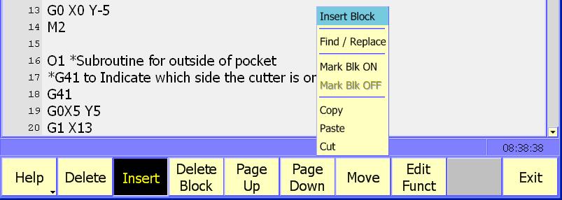 P/N 627785-21 - Program Editor Edit Funct (F8) Description from Edit Screen Press Edit Funct (F8) to display the Edit Funct pop-up menu. Refer to Figure 6-4 and Table 6-3.