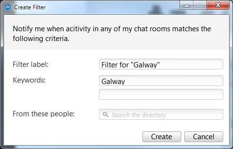 Persistent Chat - Filters and